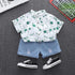 Children's wear boys summer suit short sleeve two-piece set